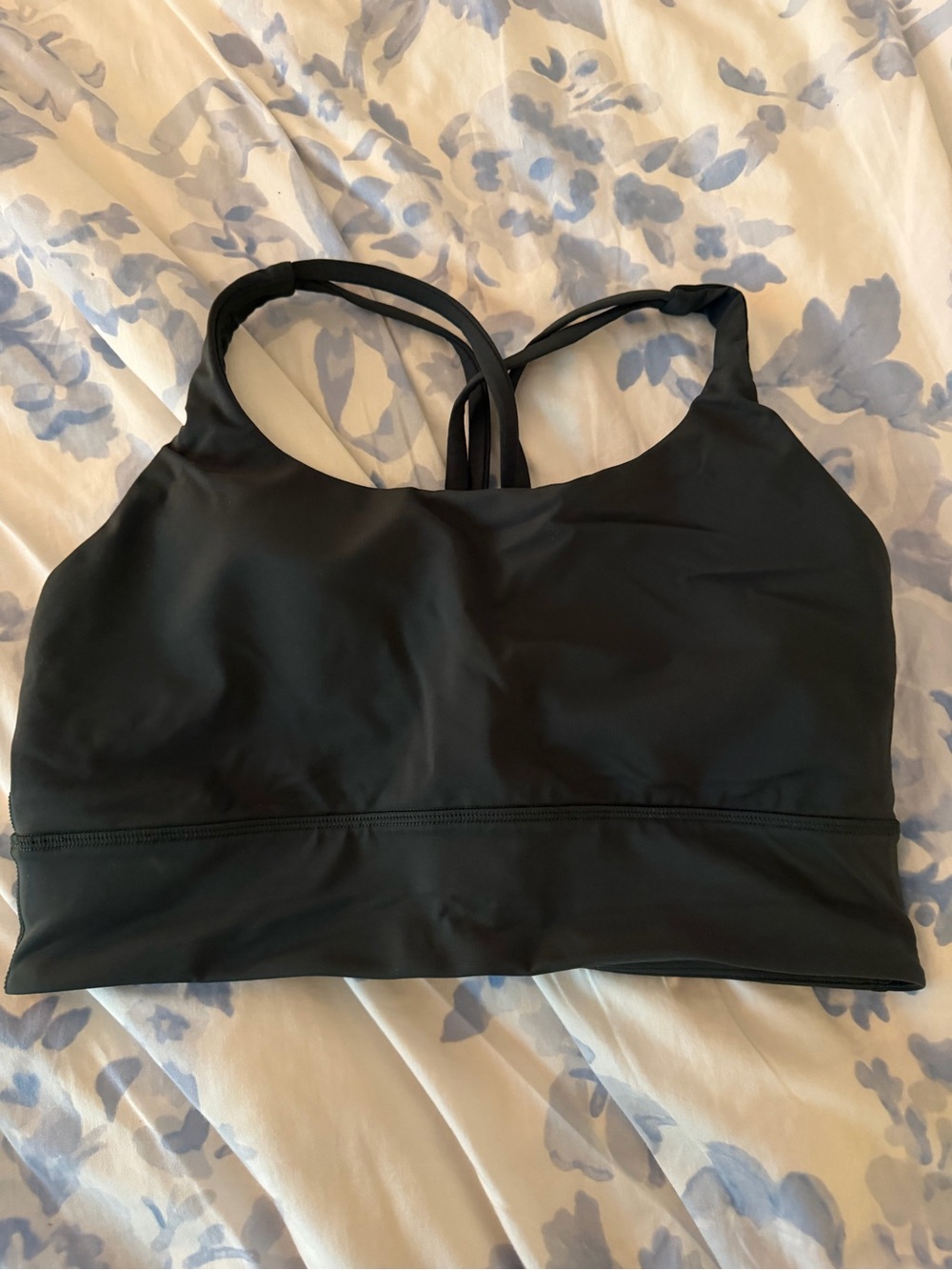 lululemon athletica dark green Strappy Longline Sports Bra